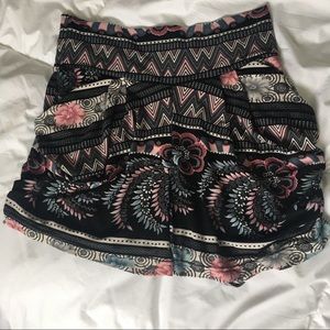 Boho festival High Waisted patterned Shorts